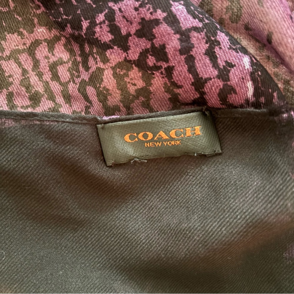 Coach Scarf Purple - Picture 3 of 5